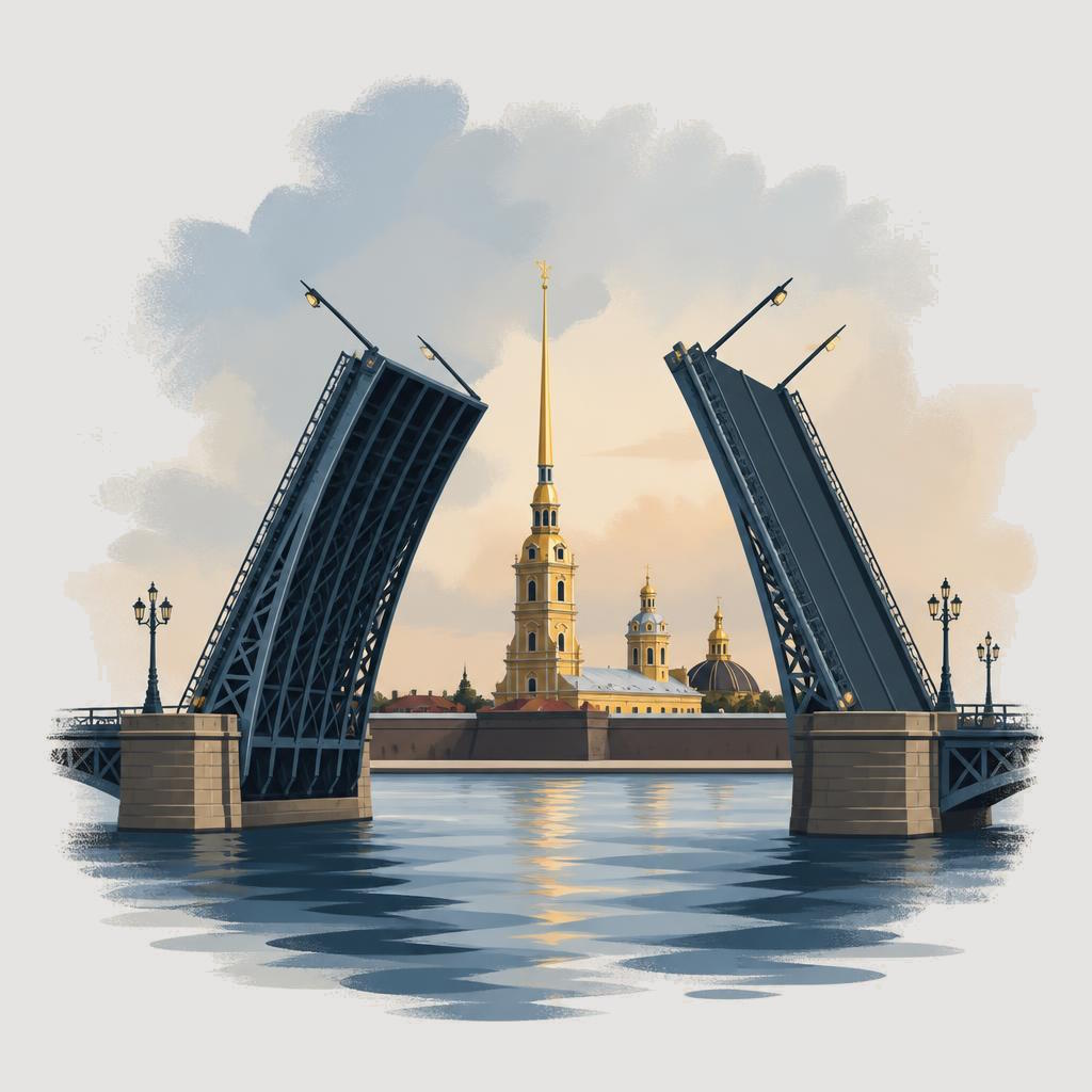 Санкт-Петербург. Вид на Петропавловскую крепость